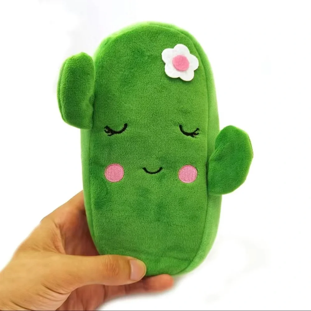 Cactus Pencil Bag Pencil Case Green Plush